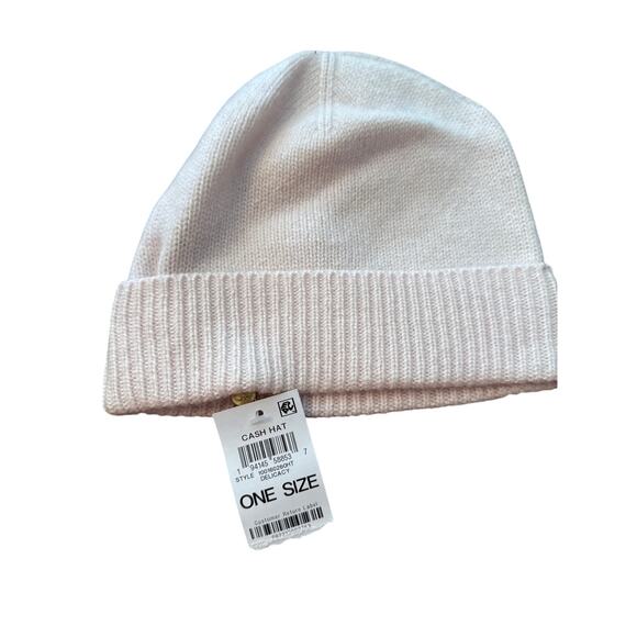 Brand New Cashmere Charter Club Women's One Size Tan-Blue Beanie Hat - Picture 1 of 5